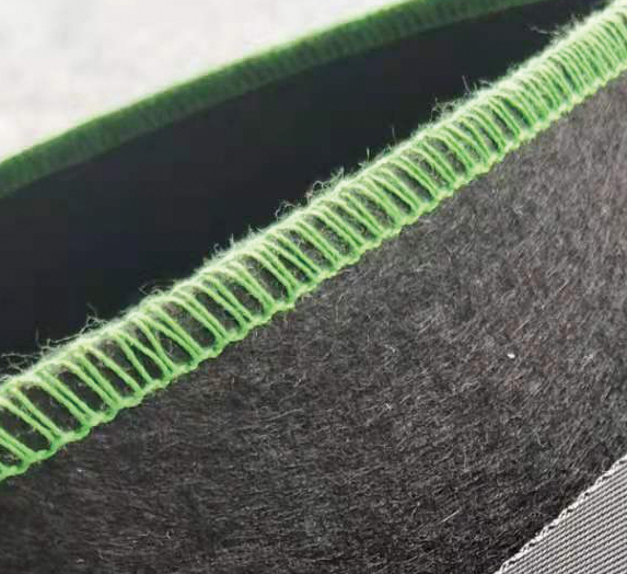Green rimmed grow bag
